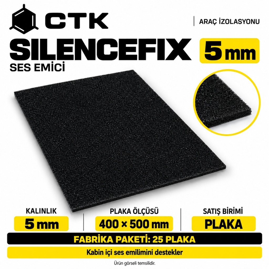 [LNV-IZ-CTK-0035] CTK Silencefix Ses Emici 5 mm — 400 × 500 mm