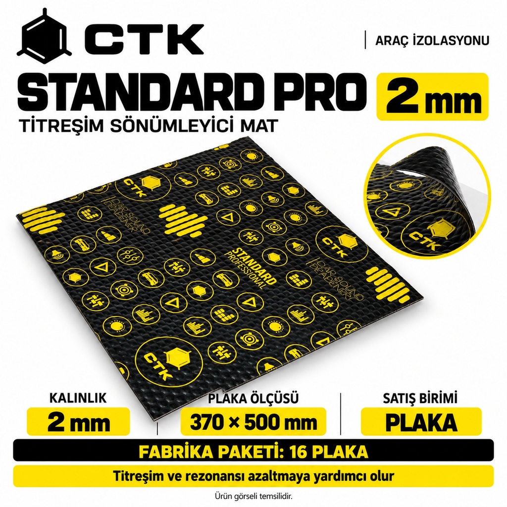[LNV-IZ-CTK-0042] CTK Standard Pro 2 mm — 370 × 500 mm — 16 Levha Paket