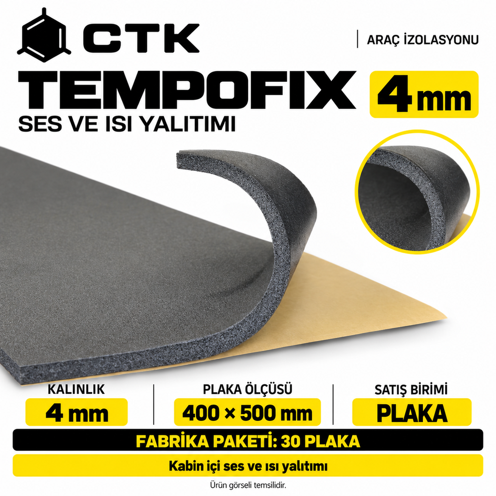 [LNV-IZ-CTK-0044] CTK Tempofix Ses ve Isı Yalıtımı 4 mm — 400 × 500 mm