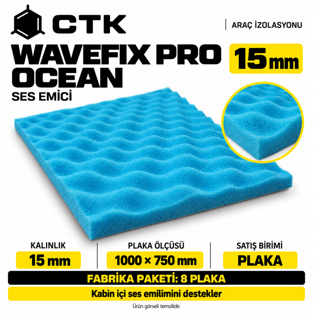 [LNV-IZ-CTK-0048] CTK Wavefix Pro Ses Emici 15 mm — 1000 × 750 mm
