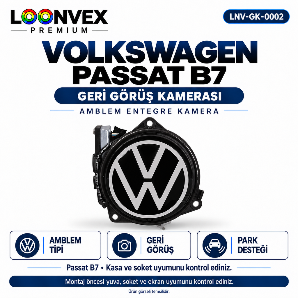 [LNV-GK-0002] LOONVEX VOLKSWAGEN PASSAT B7 Geri Görüş Kamerası