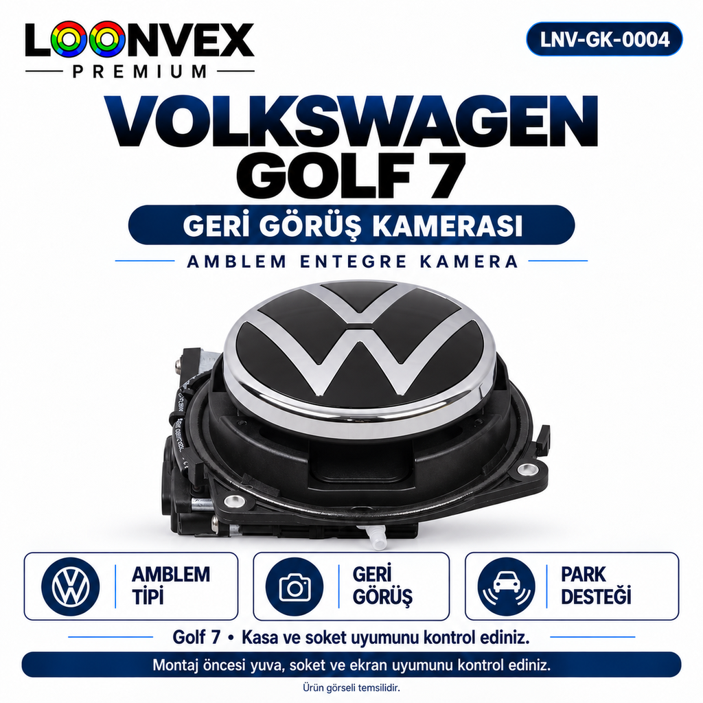 [LNV-GK-0004] LOONVEX VOLKSWAGEN GOLF 7 Geri Görüş Kamerası