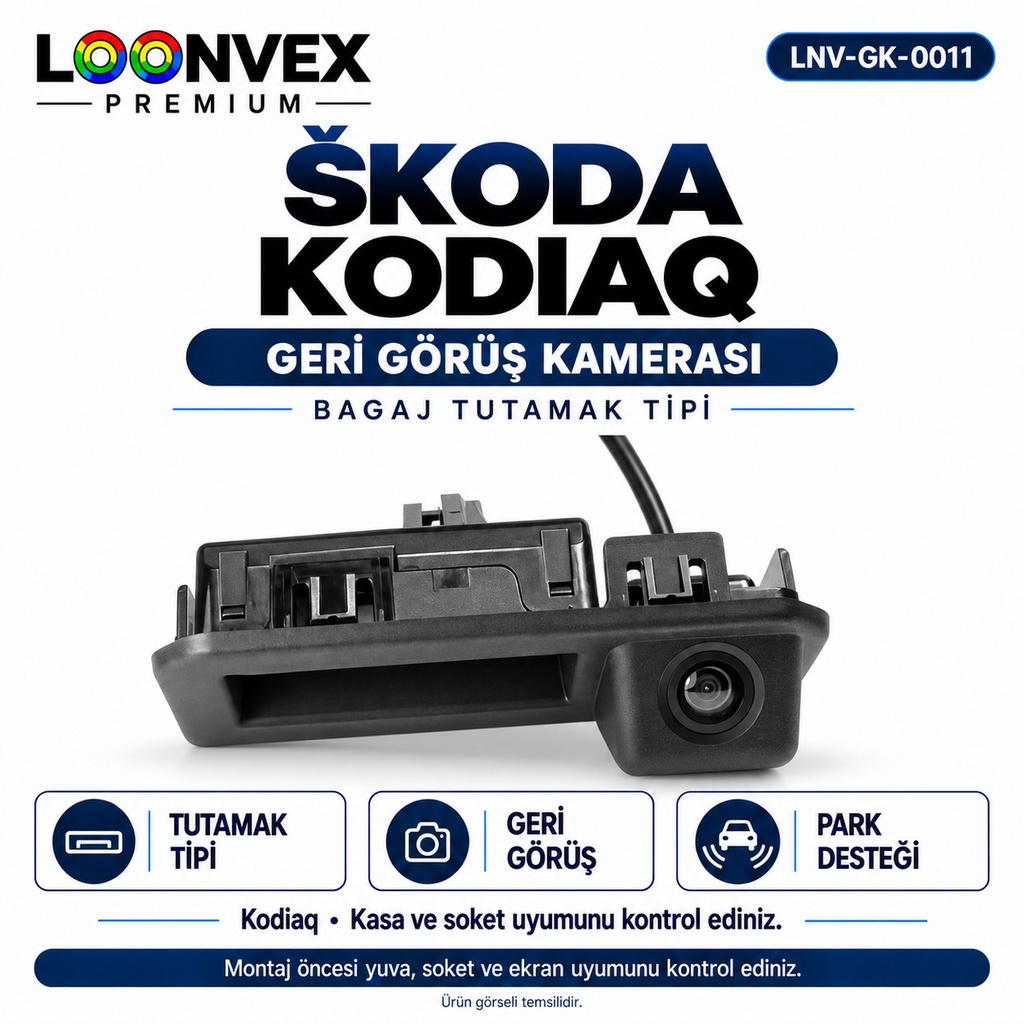 [LNV-GK-0011] LOONVEX ŠKODA KODIAQ Geri Görüş Kamerası