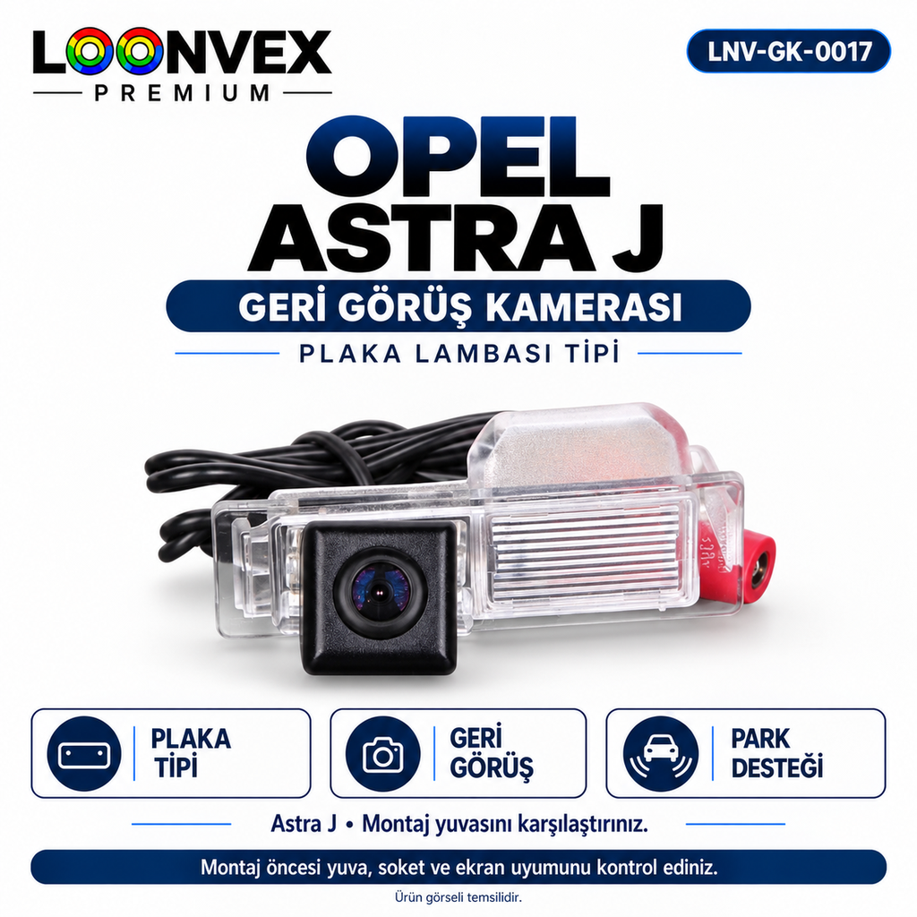 [LNV-GK-0017] LOONVEX OPEL ASTRA J Geri Görüş Kamerası