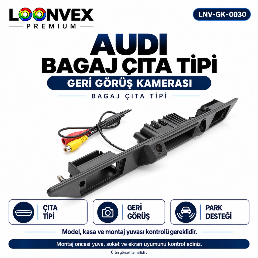[LNV-GK-0030] LOONVEX AUDI BAGAJ ÇITA TİPİ Geri Görüş Kamerası