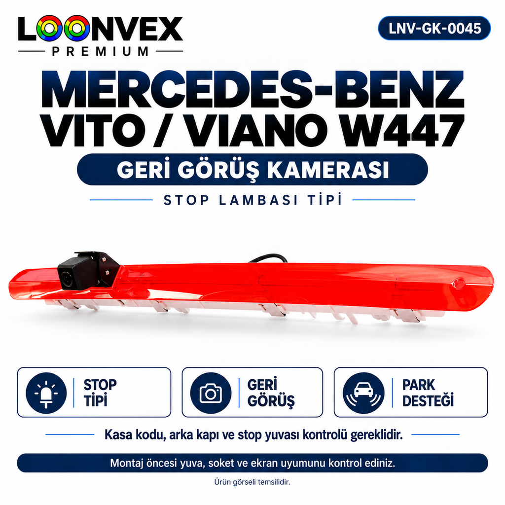 [LNV-GK-0045] LOONVEX MERCEDES-BENZ VITO / VIANO W447 Geri Görüş Kamerası