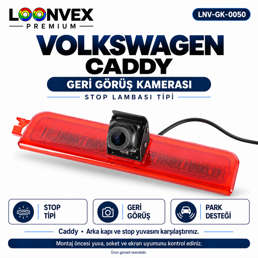 [LNV-GK-0050] LOONVEX VOLKSWAGEN CADDY Geri Görüş Kamerası