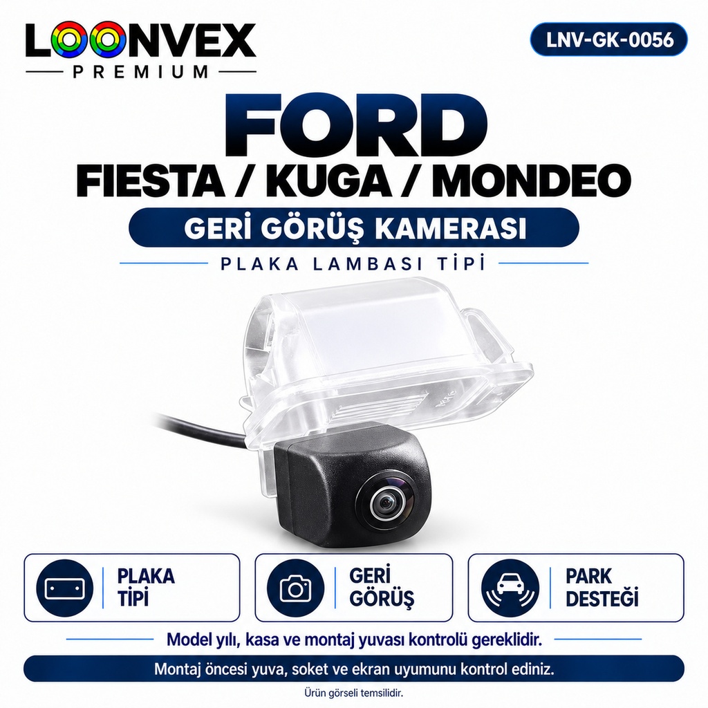 [LNV-GK-0056] LOONVEX FORD FIESTA / KUGA / MONDEO Geri Görüş Kamerası