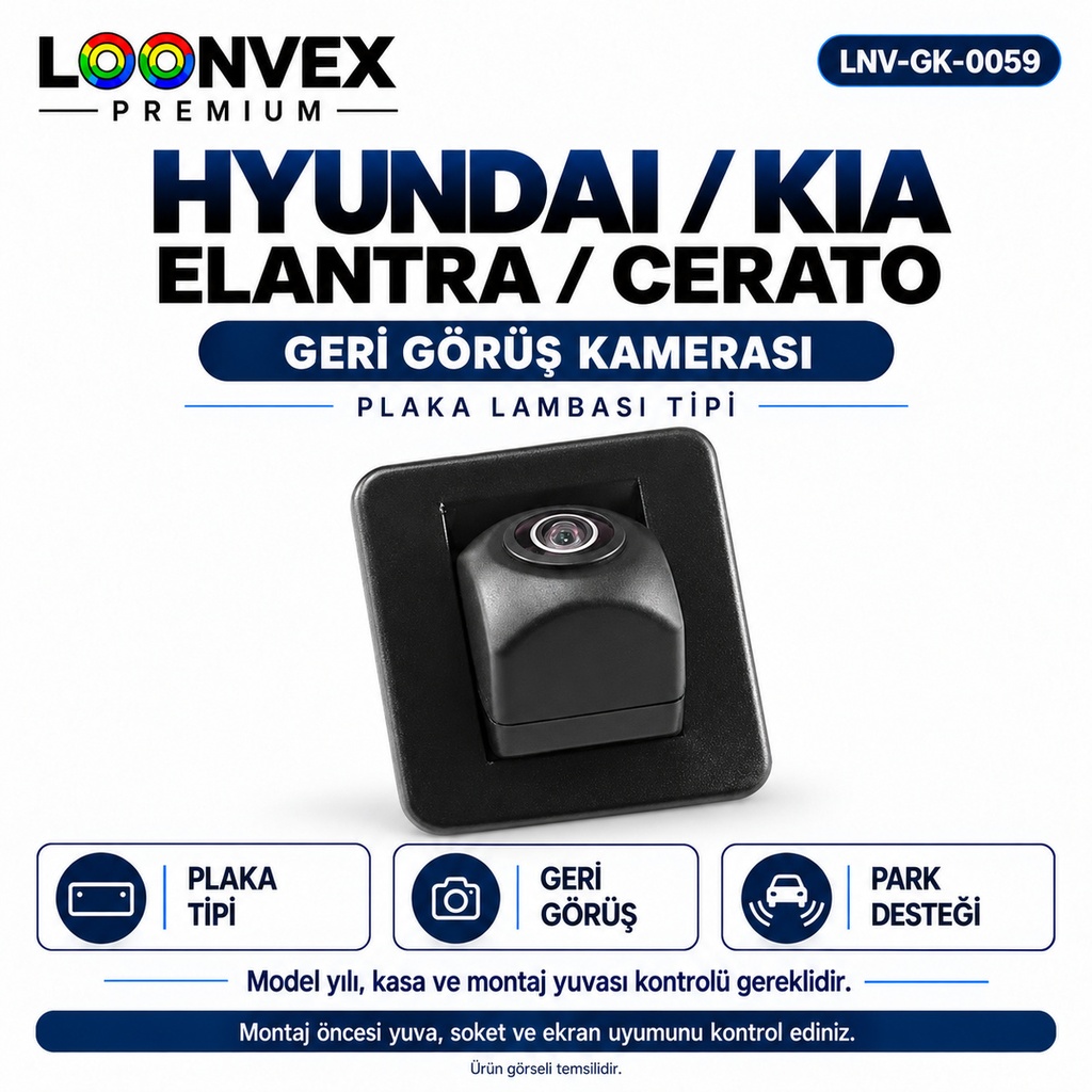 [LNV-GK-0059] LOONVEX HYUNDAI / KIA ELANTRA / CERATO Geri Görüş Kamerası