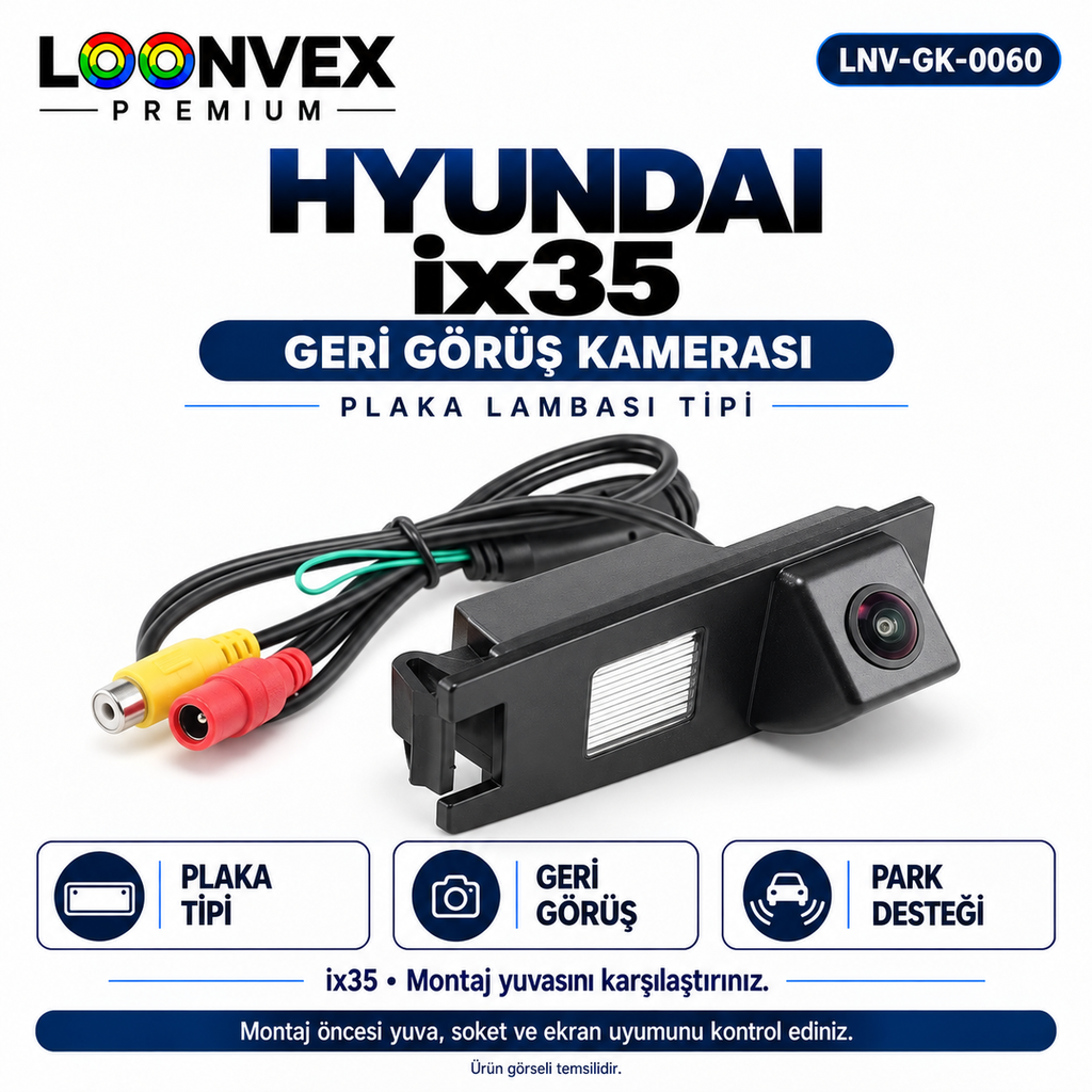[LNV-GK-0060] LOONVEX HYUNDAI ix35 Geri Görüş Kamerası