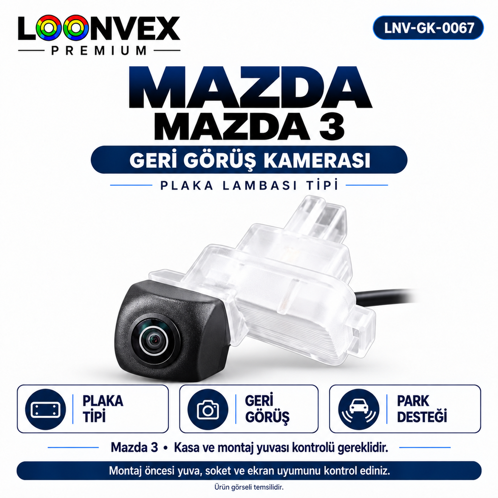 [LNV-GK-0067] LOONVEX MAZDA 3 Geri Görüş Kamerası