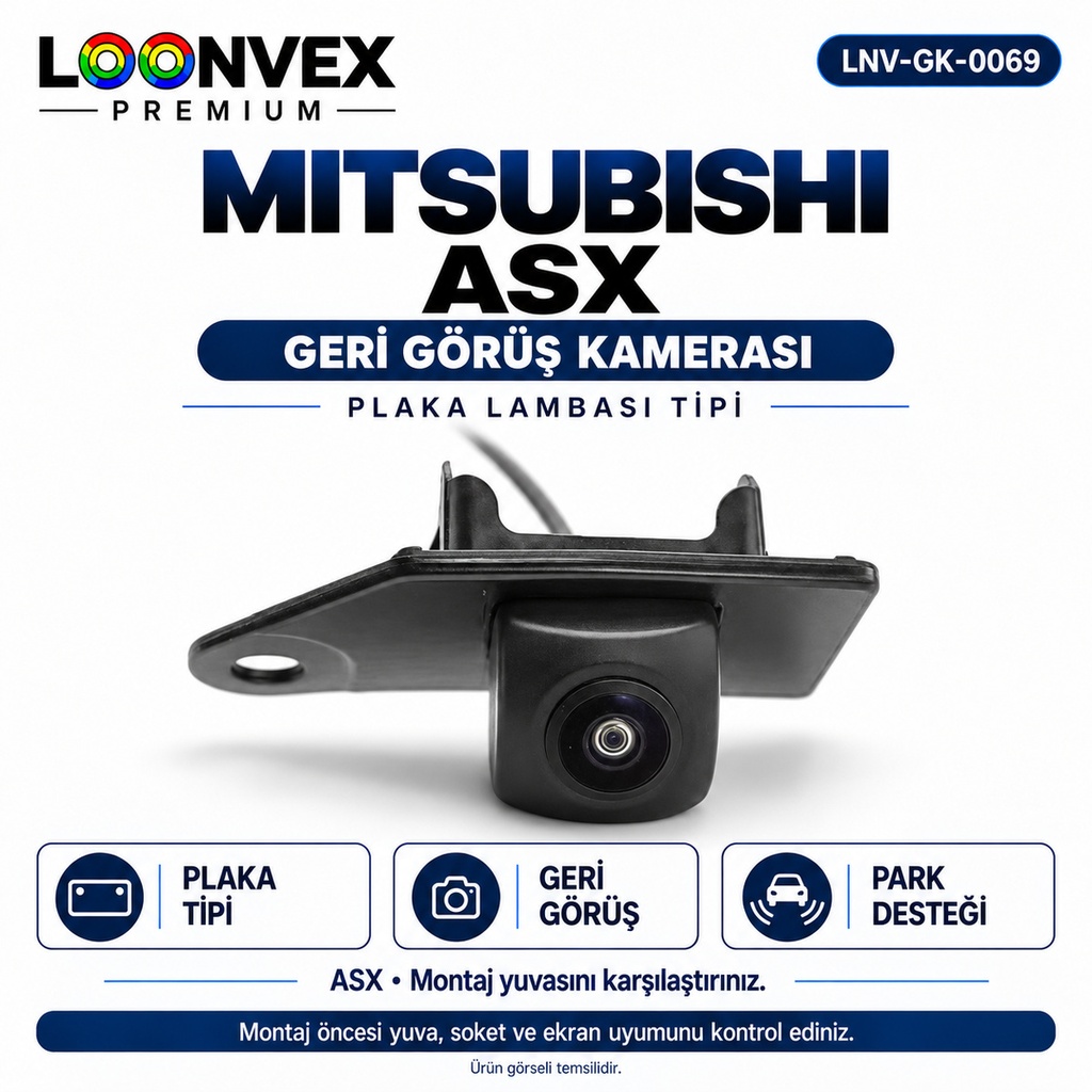 [LNV-GK-0069] LOONVEX MITSUBISHI ASX Geri Görüş Kamerası