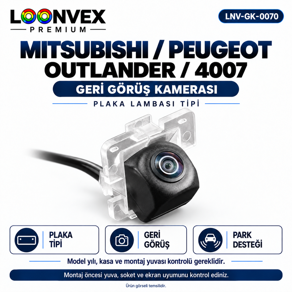 LOONVEX MITSUBISHI / PEUGEOT OUTLANDER / 4007 Geri Görüş Kamerası