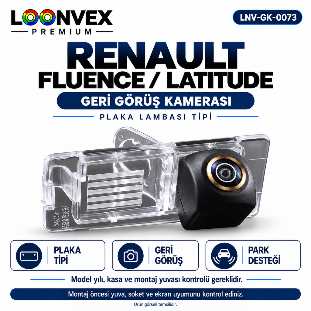 [LNV-GK-0073] LOONVEX RENAULT FLUENCE / LATITUDE Geri Görüş Kamerası