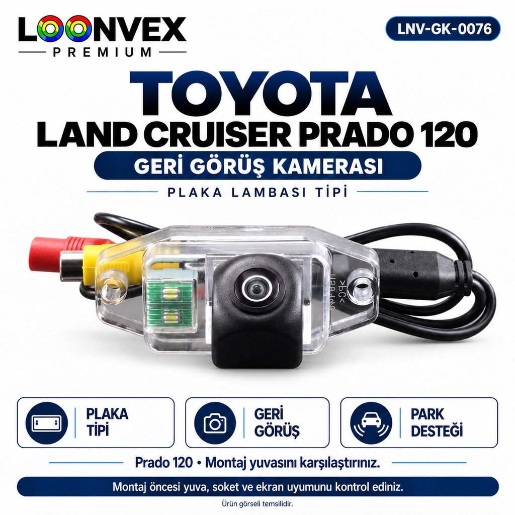 [LNV-GK-0076] LOONVEX TOYOTA LAND CRUISER PRADO 120 Geri Görüş Kamerası