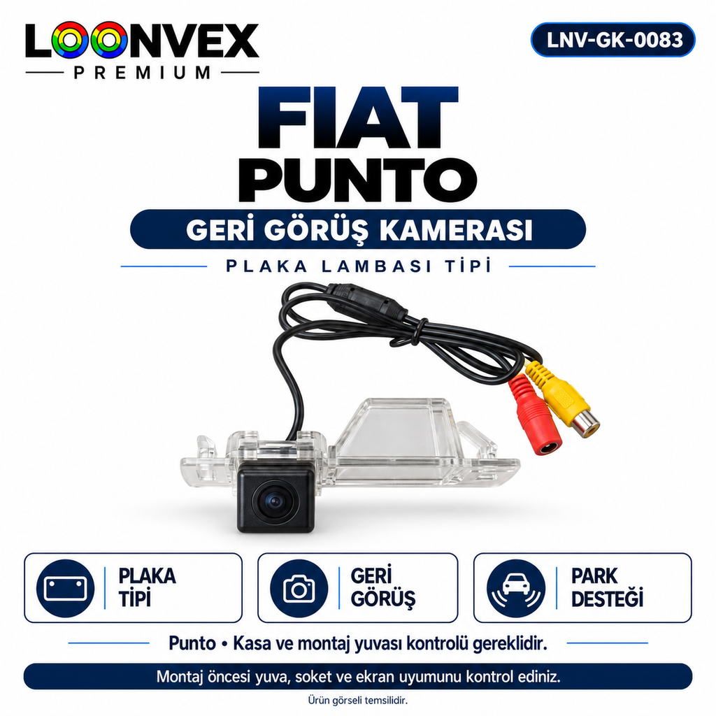 [LNV-GK-0083] LOONVEX FIAT PUNTO Geri Görüş Kamerası