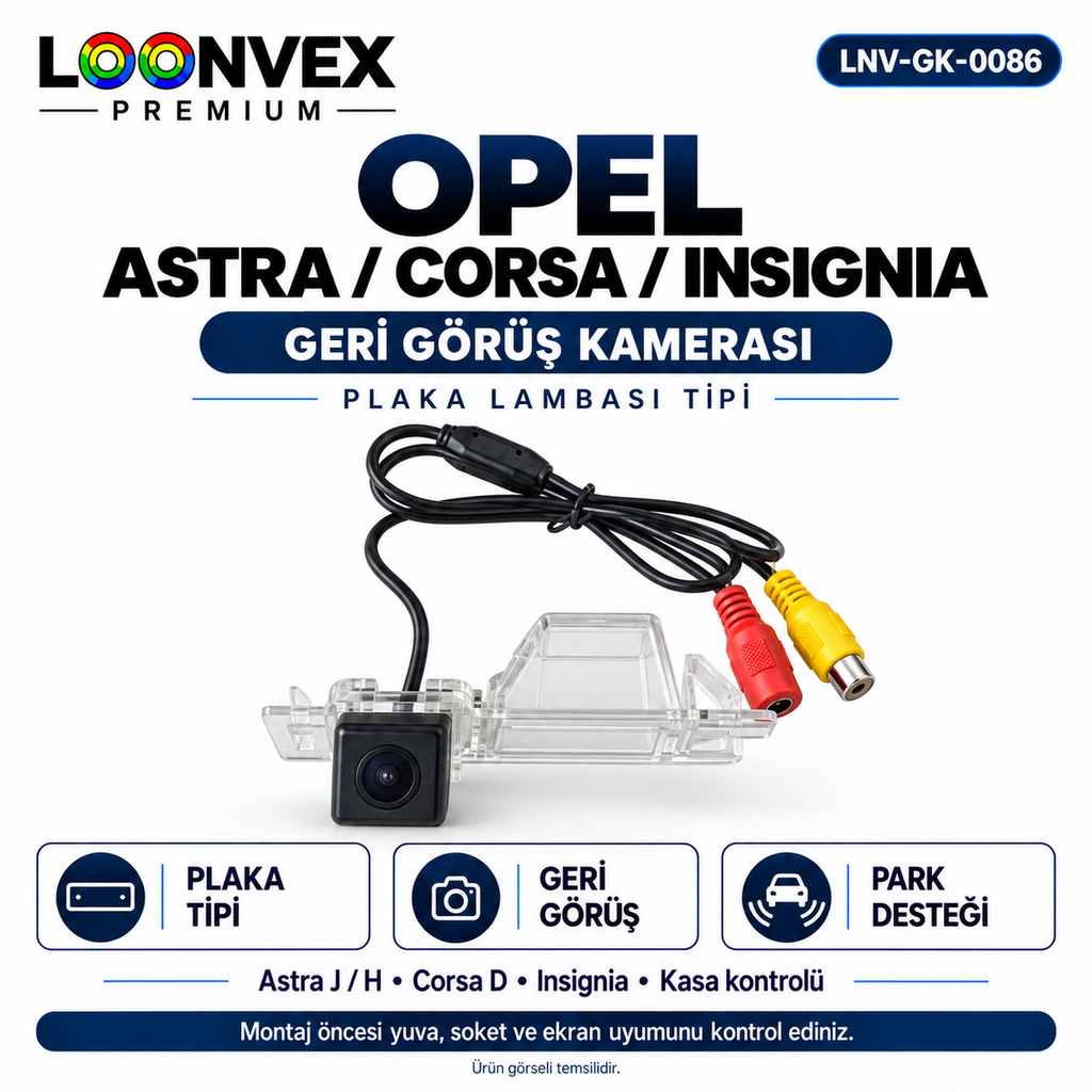 [LNV-GK-0086] LOONVEX OPEL ASTRA / CORSA / INSIGNIA Geri Görüş Kamerası