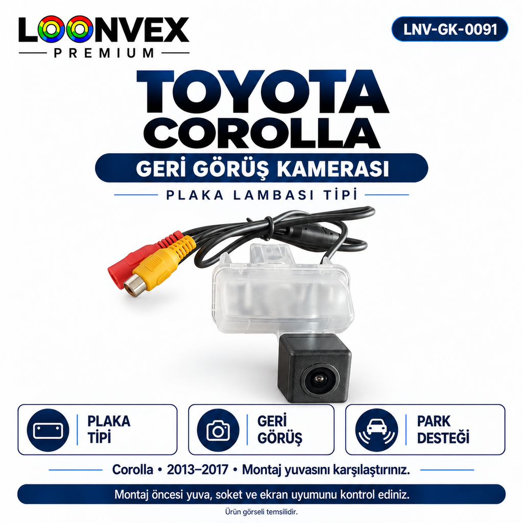 [LNV-GK-0091] LOONVEX TOYOTA COROLLA Geri Görüş Kamerası