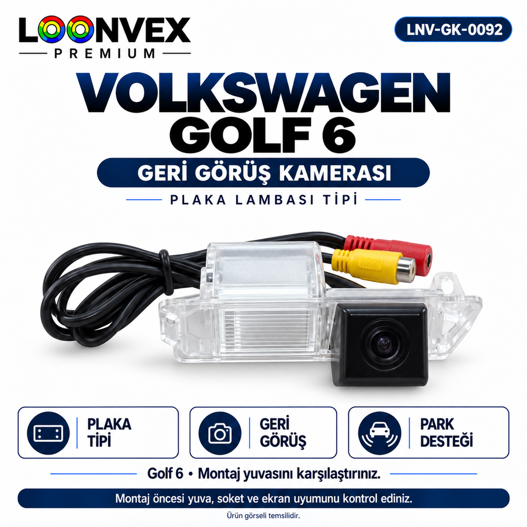 [LNV-GK-0092] LOONVEX VOLKSWAGEN GOLF 6 Geri Görüş Kamerası