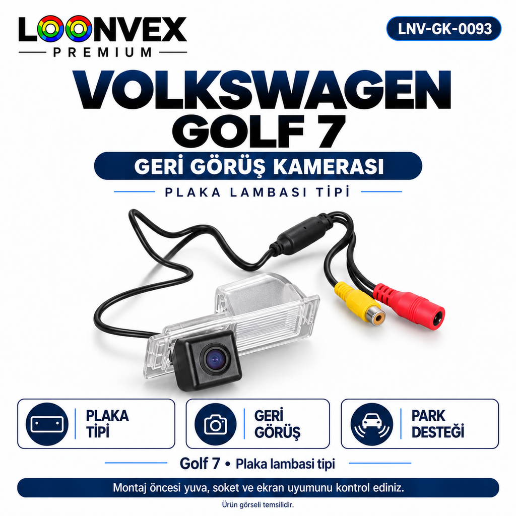 [LNV-GK-0093] LOONVEX VOLKSWAGEN GOLF 7 Geri Görüş Kamerası