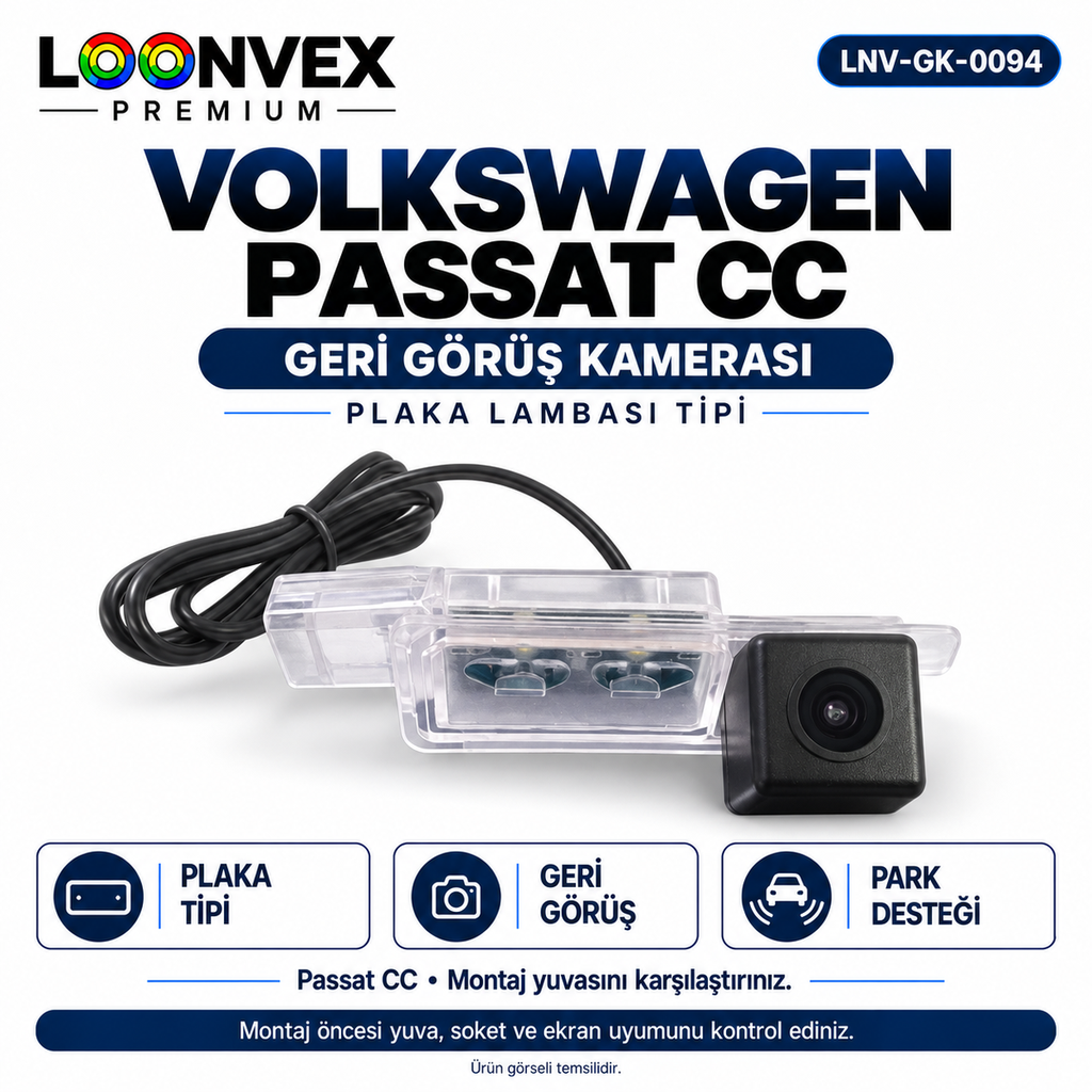 [LNV-GK-0094] LOONVEX VOLKSWAGEN PASSAT CC Geri Görüş Kamerası