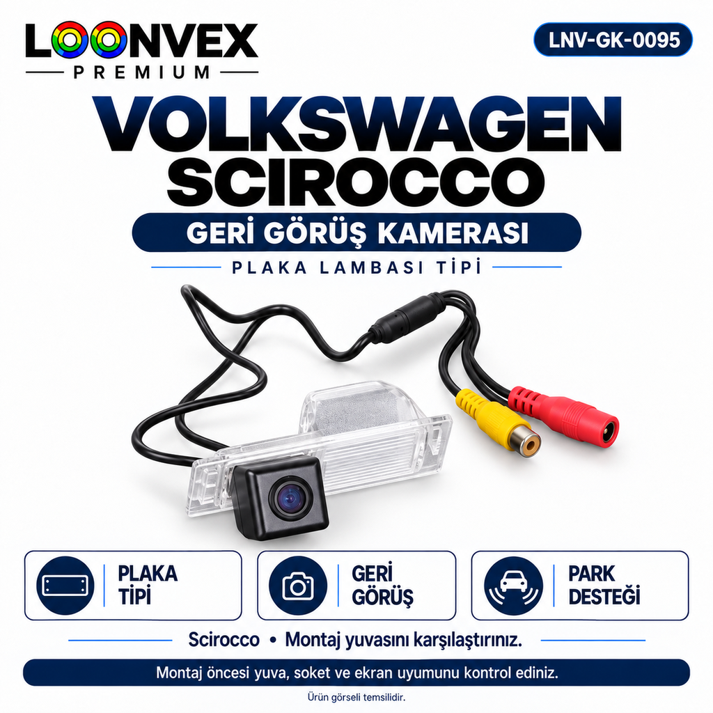 [LNV-GK-0095] LOONVEX VOLKSWAGEN SCIROCCO Geri Görüş Kamerası