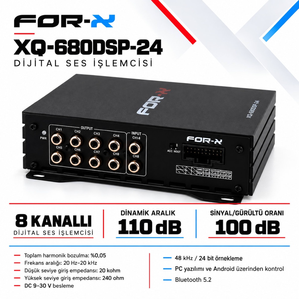 [FORX-CAT-165] FOR-X XQ-680DSP-24 Dijital Ses İşlemcisi