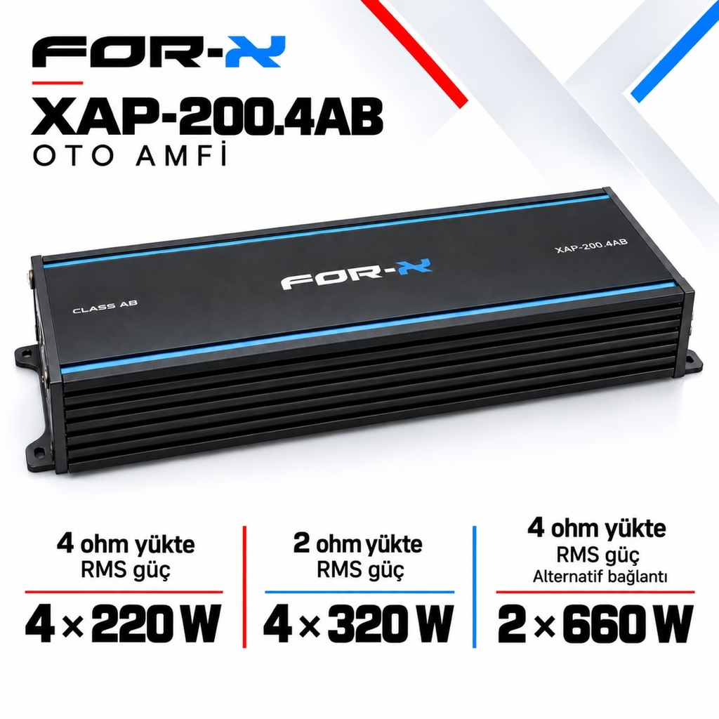 FOR-X XAP-200.4AB Oto Amfi