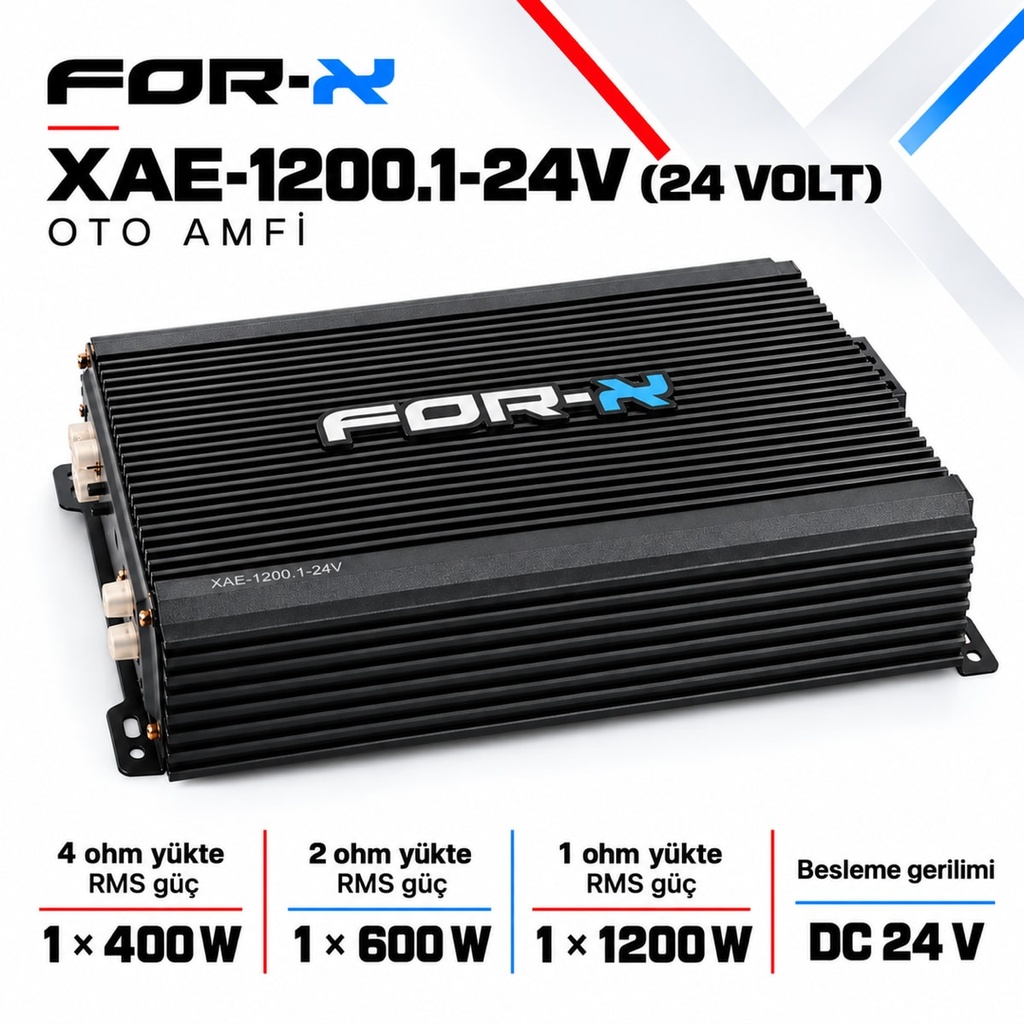 FOR-X XAE-1200.1-24V (24 VOLT) Oto Amfi