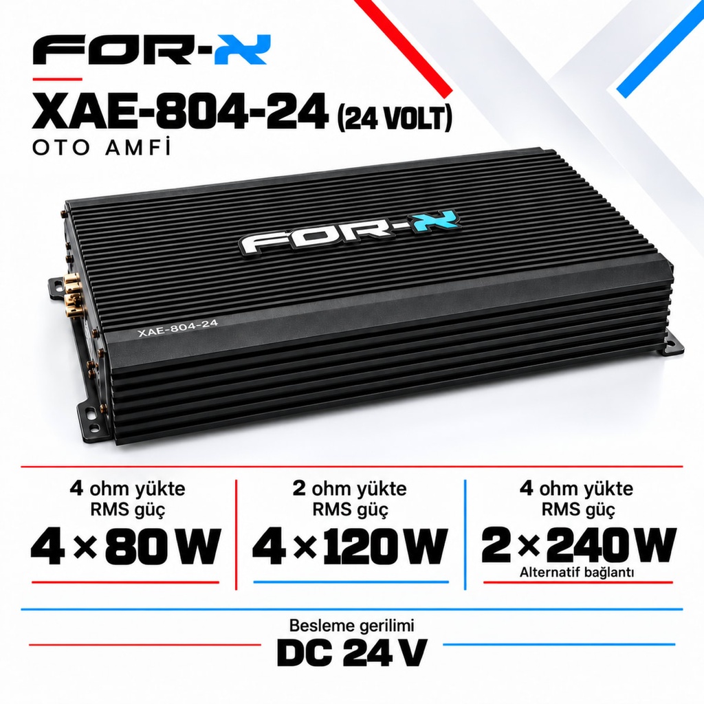 FOR-X XAE-804-24 (24 VOLT) Oto Amfi