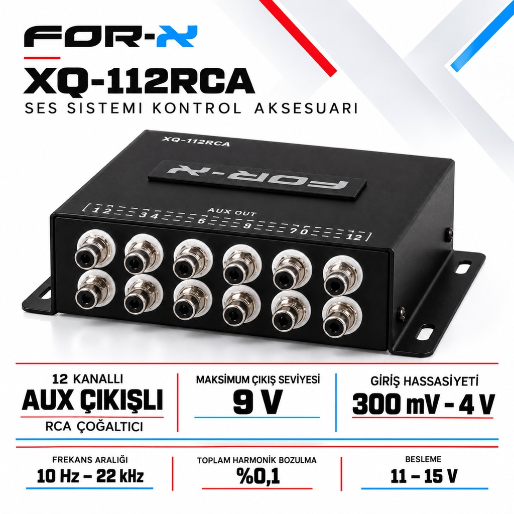 [FORX-CAT-255] FOR-X XQ-112RCA Ses Sistemi Kontrol Aksesuarı