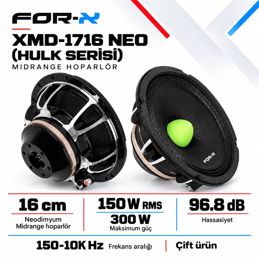 [FORX-CAT-264] FOR-X XMD-1716 NEO (HULK SERİSİ) Midrange Hoparlör