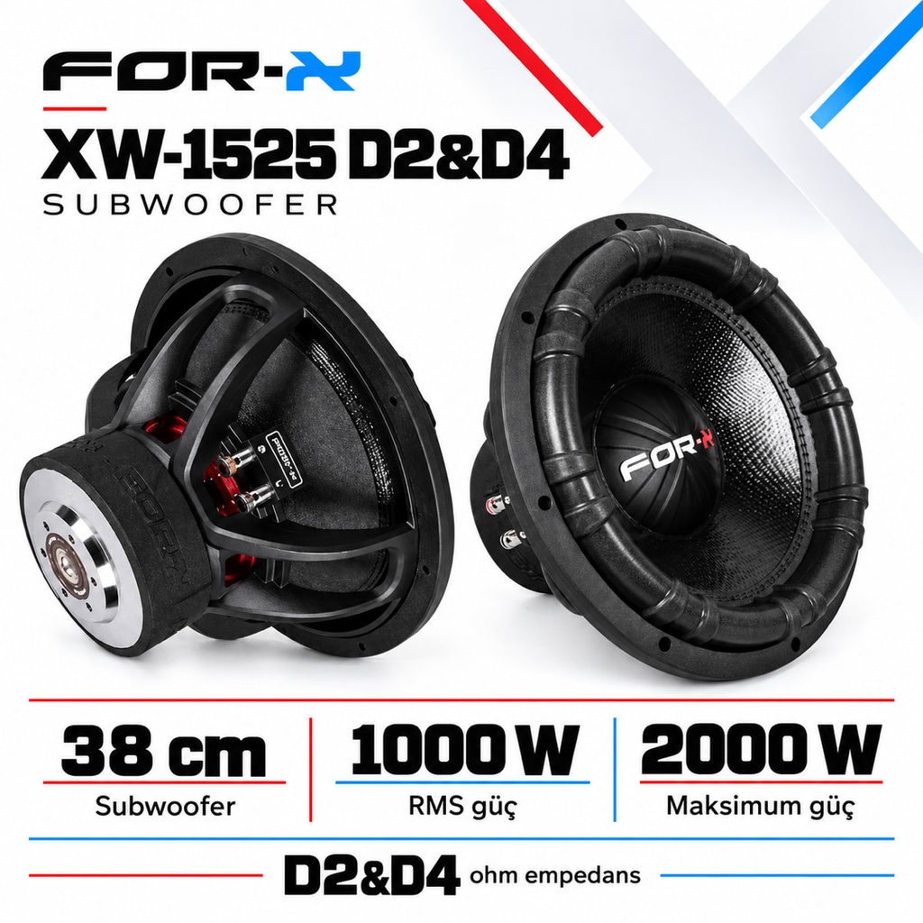 [FORX-CAT-320] FOR-X XW-1525 D2&D4 Subwoofer