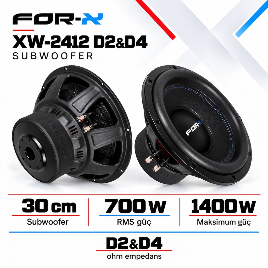 [FORX-CAT-322] FOR-X XW-2412 D2&D4 Subwoofer