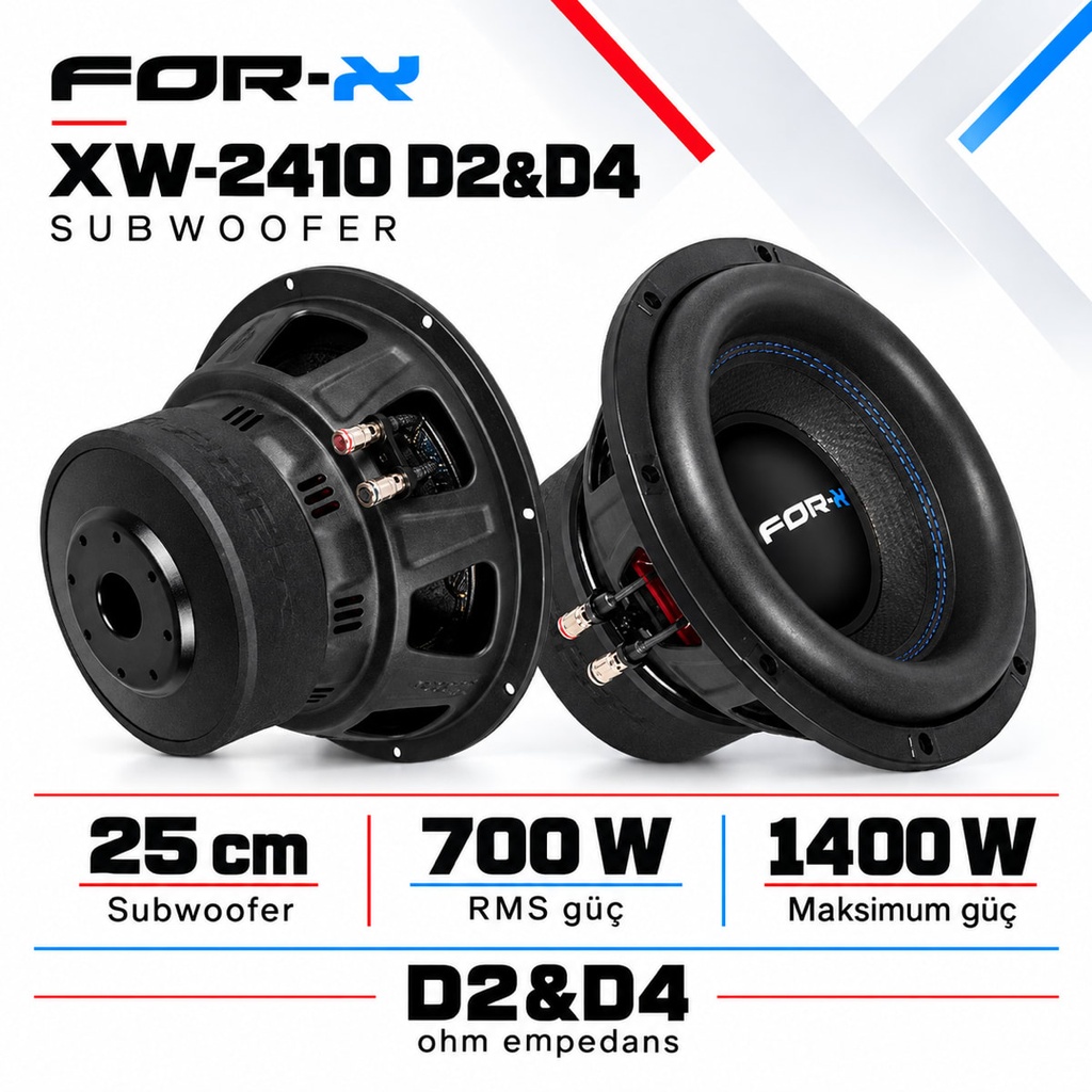 [FORX-CAT-323] FOR-X XW-2410 D2&D4 Subwoofer