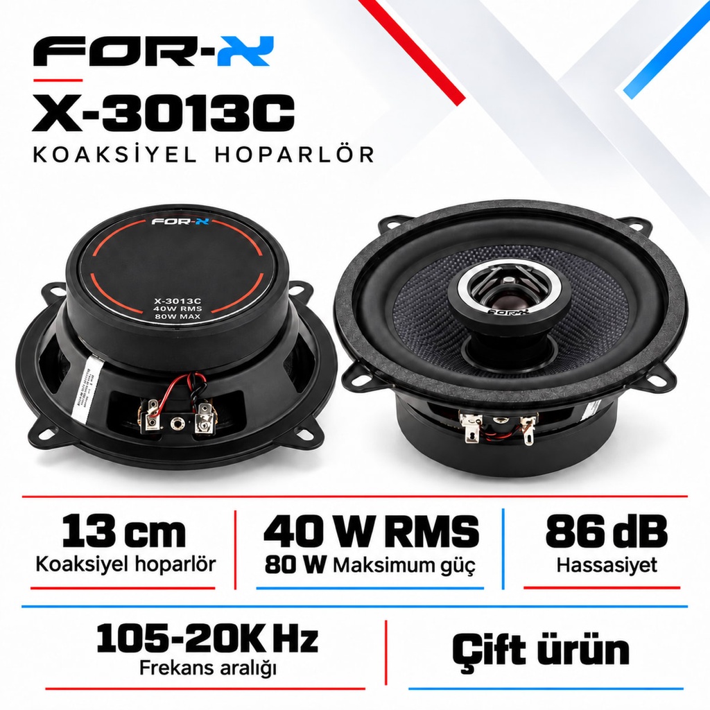 [FORX-CAT-345] FOR-X X-3013C Koaksiyel Hoparlör