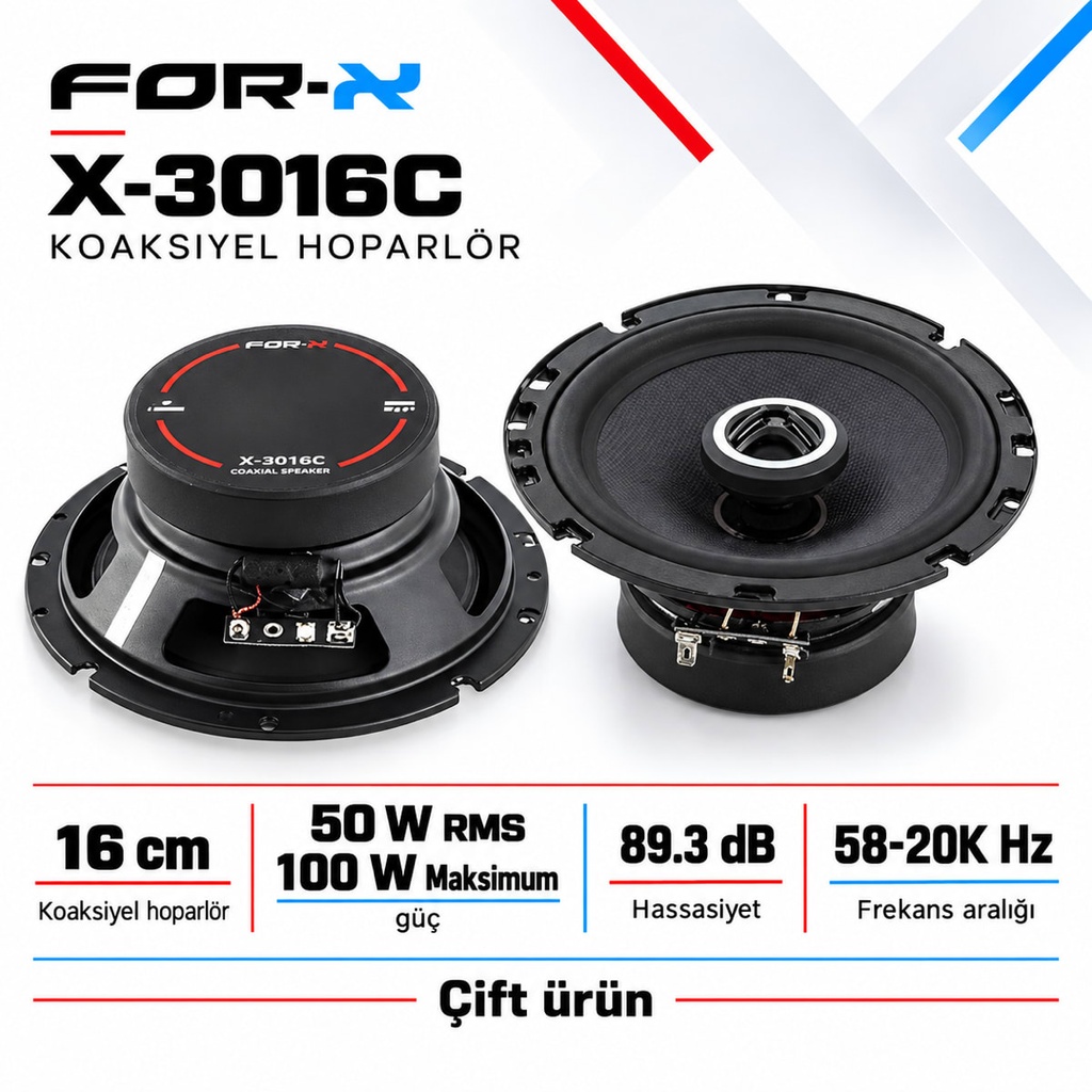 [FORX-CAT-346] FOR-X X-3016C Koaksiyel Hoparlör