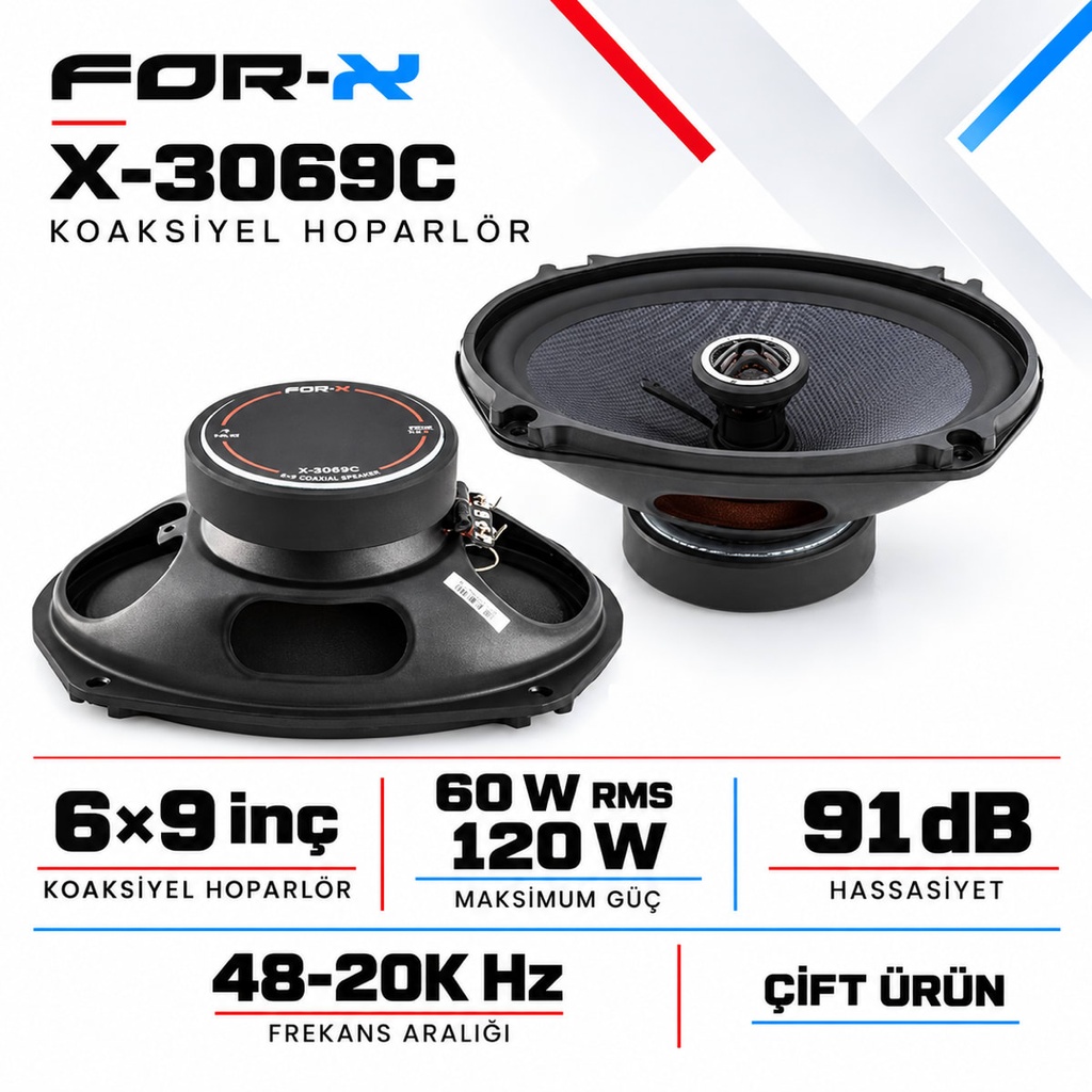 [FORX-CAT-347] FOR-X X-3069C Koaksiyel Hoparlör