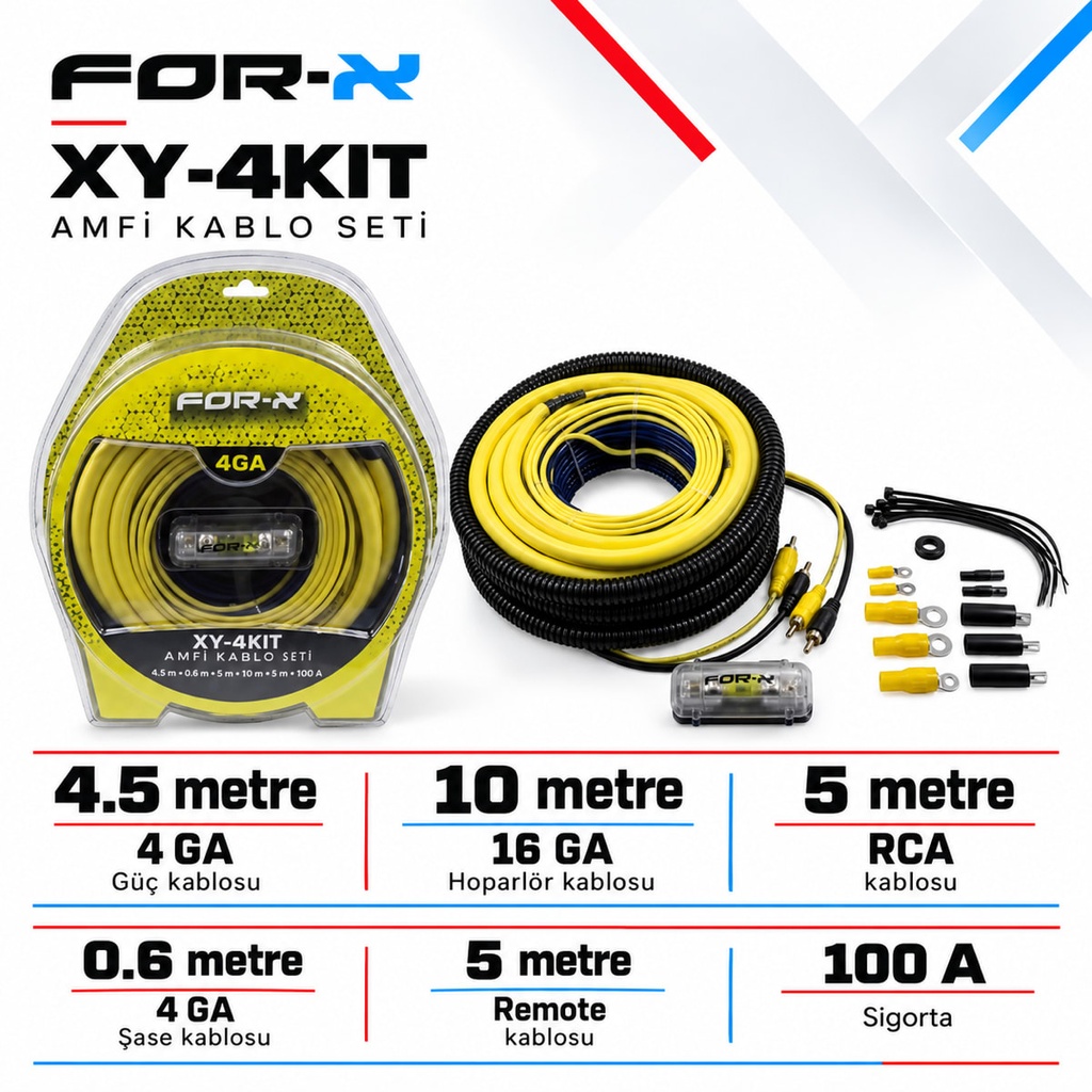 [FORX-CAT-455] FOR-X XY-4KIT Amfi Kablo Seti