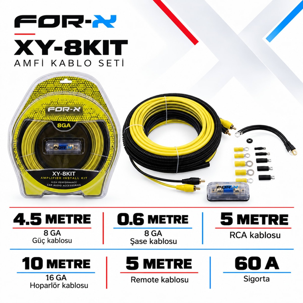 [FORX-CAT-457] FOR-X XY-8KIT Amfi Kablo Seti