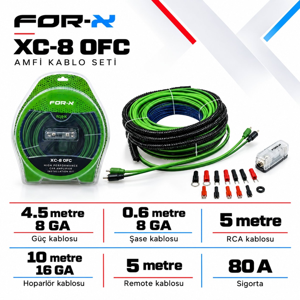 [FORX-CAT-461] FOR-X XC-8 OFC Amfi Kablo Seti