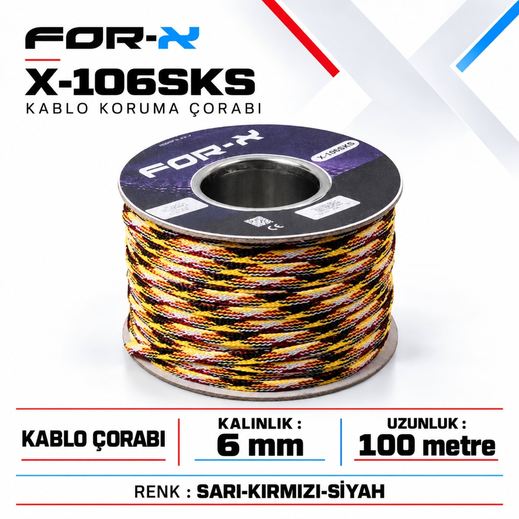 [FORX-CAT-477] FOR-X X-106SKS Kablo Koruma Çorabı