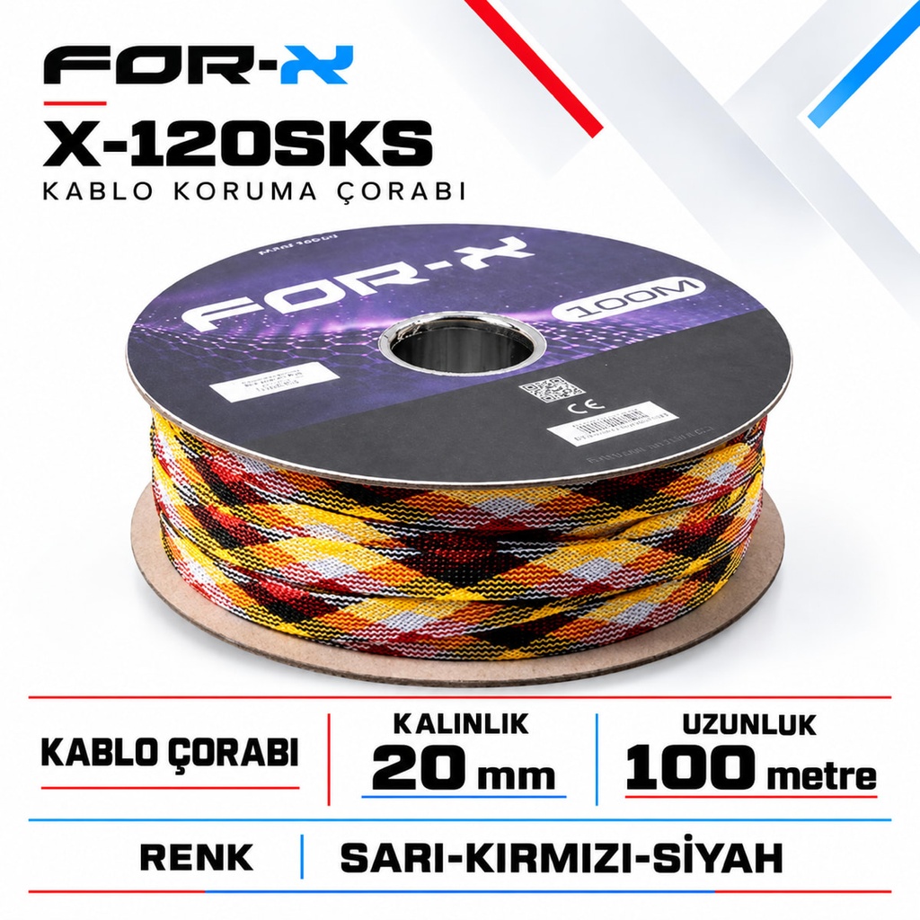 [FORX-CAT-483] FOR-X X-120SKS Kablo Koruma Çorabı
