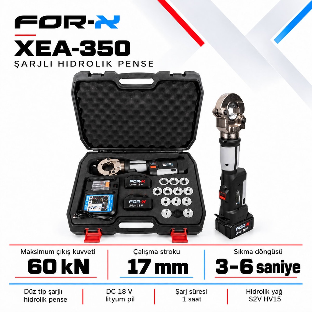 [FORX-CAT-484] FOR-X XEA-350 Şarjlı Hidrolik Pense