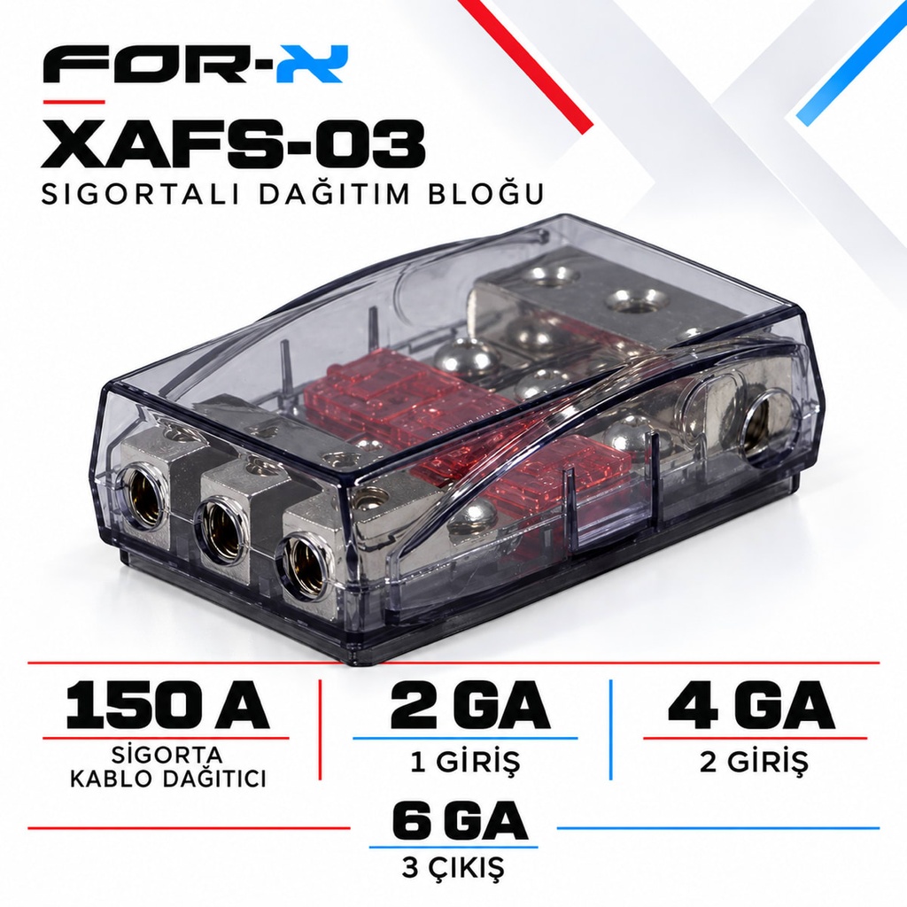 [FORX-CAT-519] FOR-X XAFS-03 Sigortalı Dağıtım Bloğu