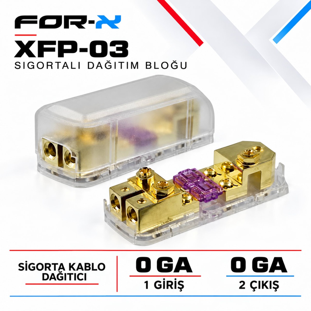 [FORX-CAT-528] FOR-X XFP-03 Sigortalı Dağıtım Bloğu