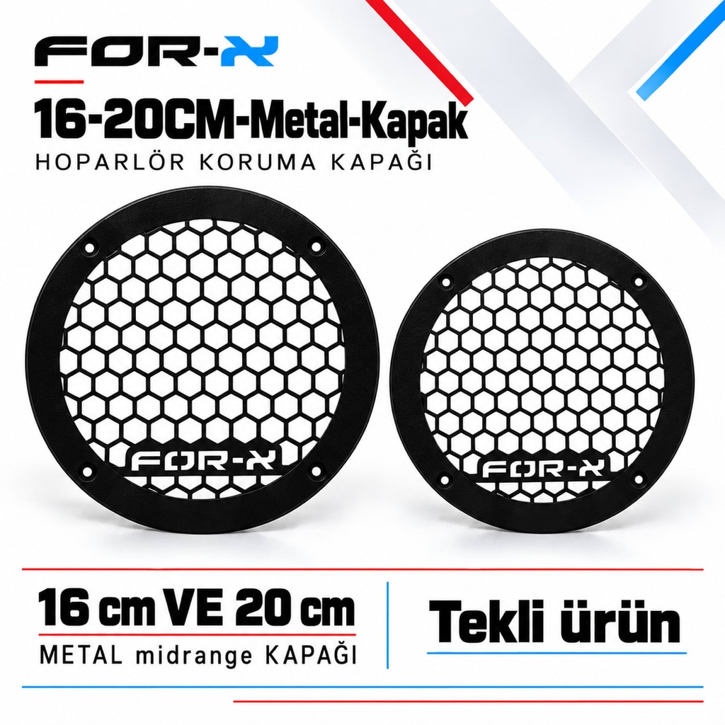 [FORX-CAT-548] FOR-X 16-20CM-Metal-Kapak Hoparlör Koruma Kapağı