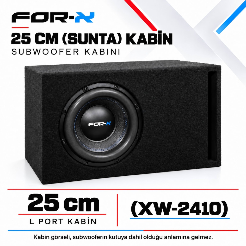 [FORX-CAT-583] FOR-X 25 CM (SUNTA) KABİN Subwoofer Kabini
