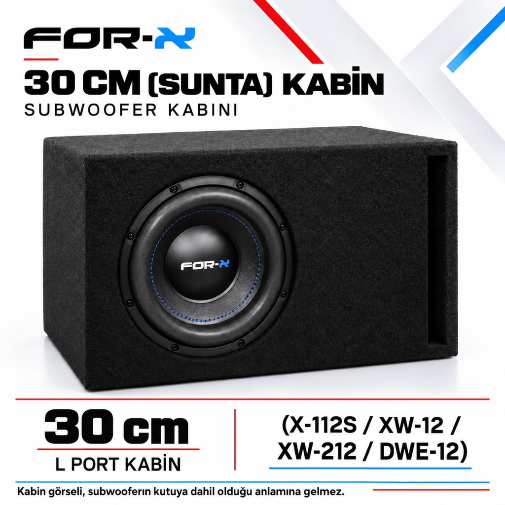 [FORX-CAT-584] FOR-X 30 CM (SUNTA) KABİN Subwoofer Kabini