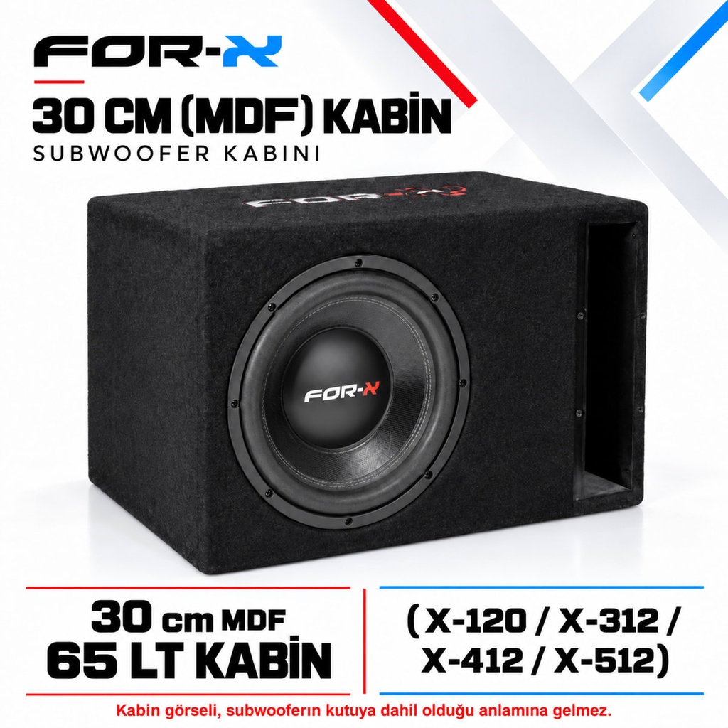 [FORX-CAT-586] FOR-X 30 CM (MDF) KABİN Subwoofer Kabini